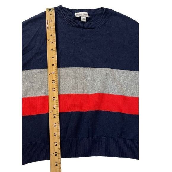 Harper Canyon Sparkle Striped‎ Crewneck Sweater Size Medium 8/10 - Picture 4 of 9